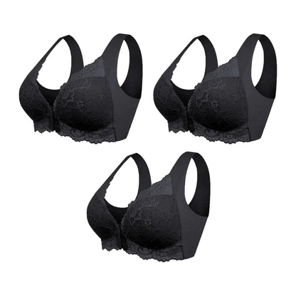 (PACK DE 3) Soutien-gorge Sans Fil Galbant Avec Fermeture Frontale