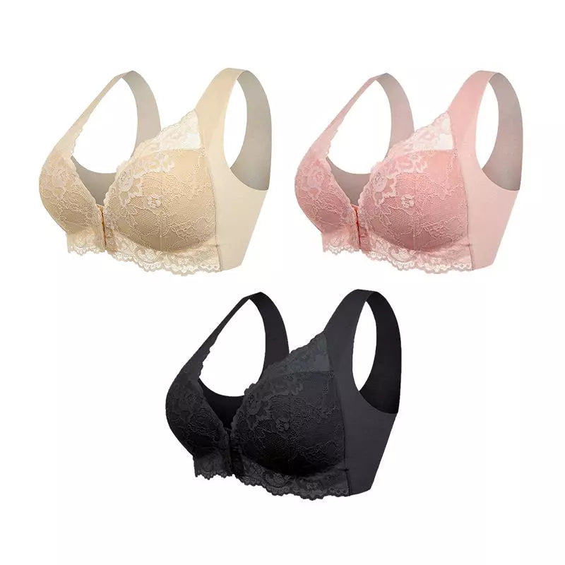 (PACK DE 3) Soutien-gorge Sans Fil Galbant Avec Fermeture Frontale