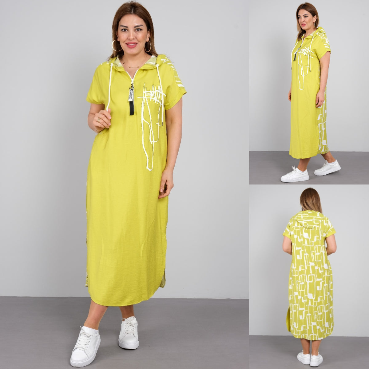 Robe Milana Avec Capuche Longue & Élégante