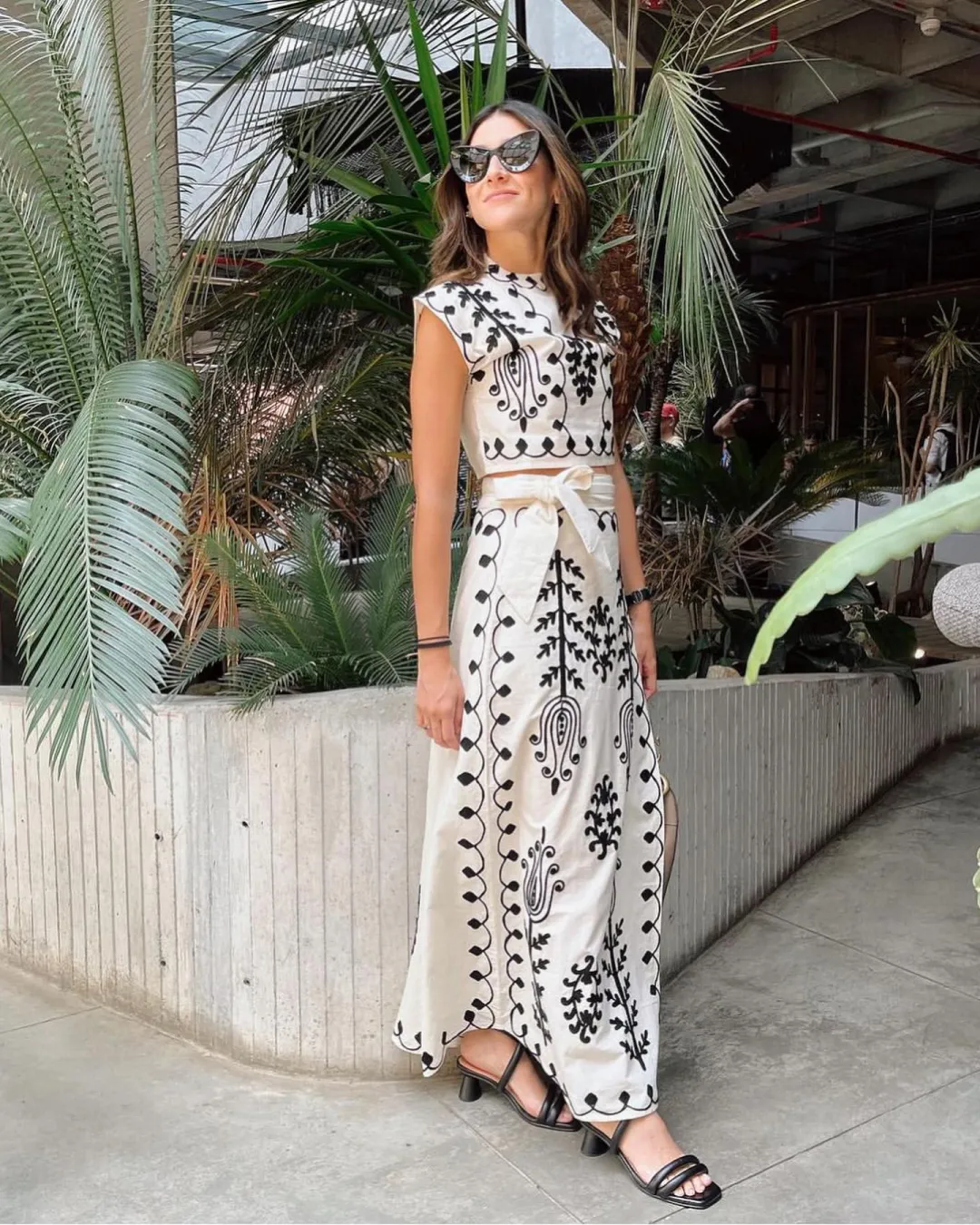 Ensemble Ibiza Deux pièces Jupe + Crop top