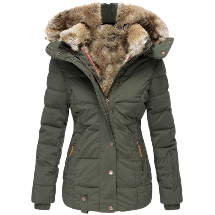 Manteau Elysia En Fourrure Décontracté Avec Capuche