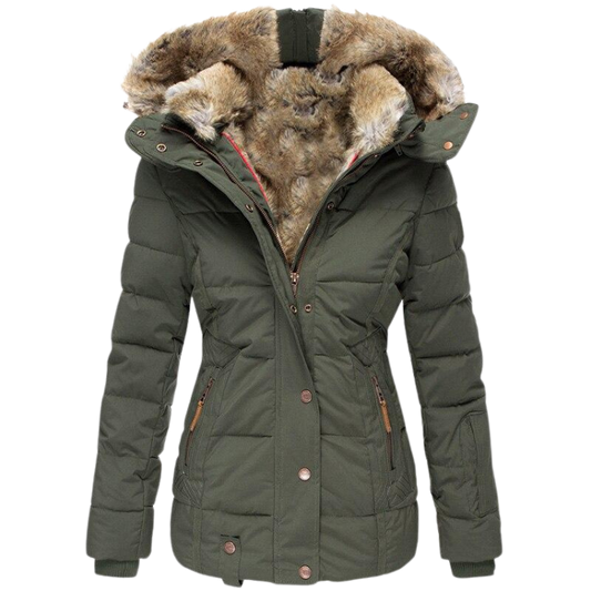 Manteau Elysia En Fourrure Décontracté Avec Capuche