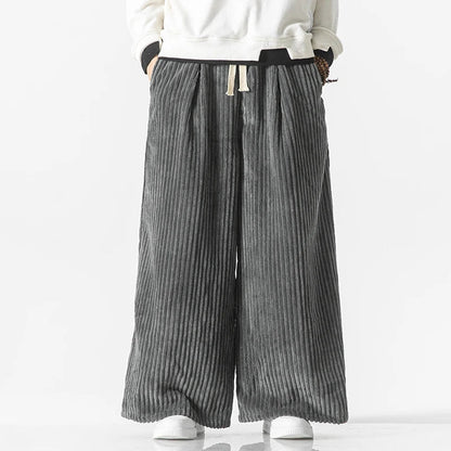 Pantalon Rétro Oversize En Velours Côtelé