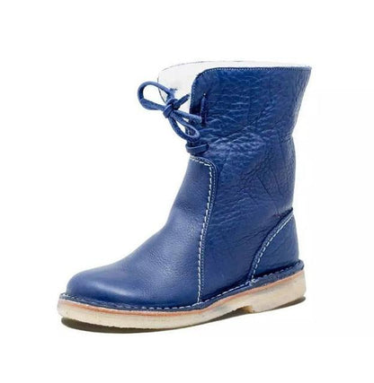 Bottes Imperméables En Cuir Polaire Avec Doublure En Laine