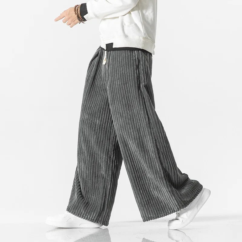 Pantalon Rétro Oversize En Velours Côtelé