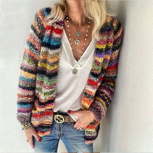 Cardigan Multicolore En Cachemire